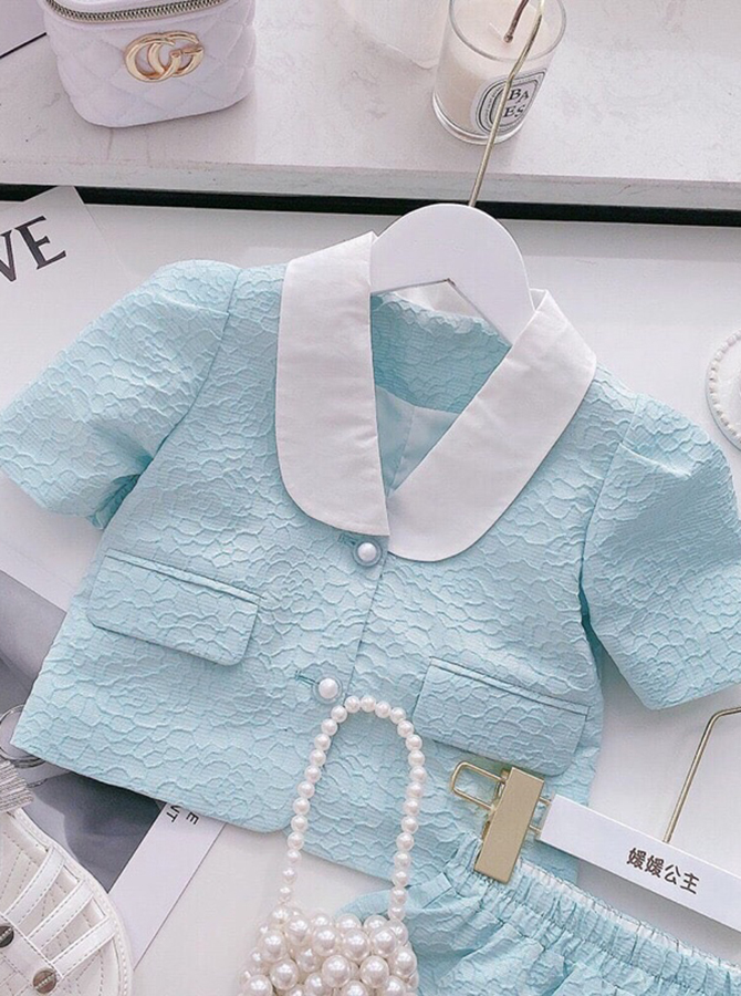 Rập Giấy KR089 - Áo bâu lá sen tim + Short