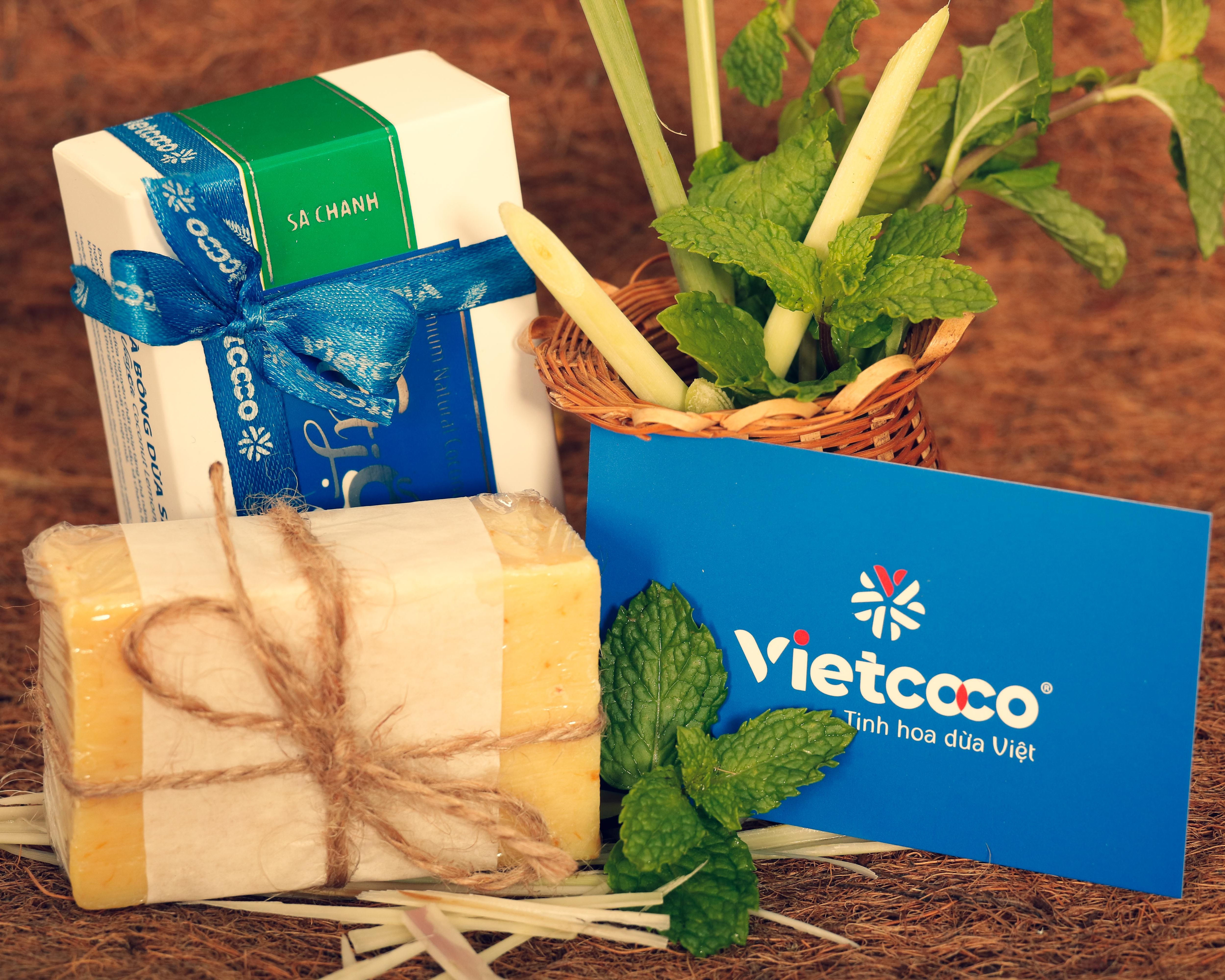 [Hàng tặng không bán] xà bông dừa Vietcoco hương sả chanh 100g