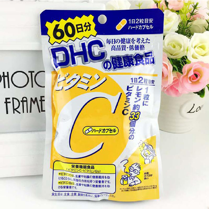 Viên uống DHC Vitamin C làm đẹp da Nhật Bản 60 ngày 120 viên - Tăng cường hệ miễn dịch, ngăn ngừa lão hóa nhập khẩu