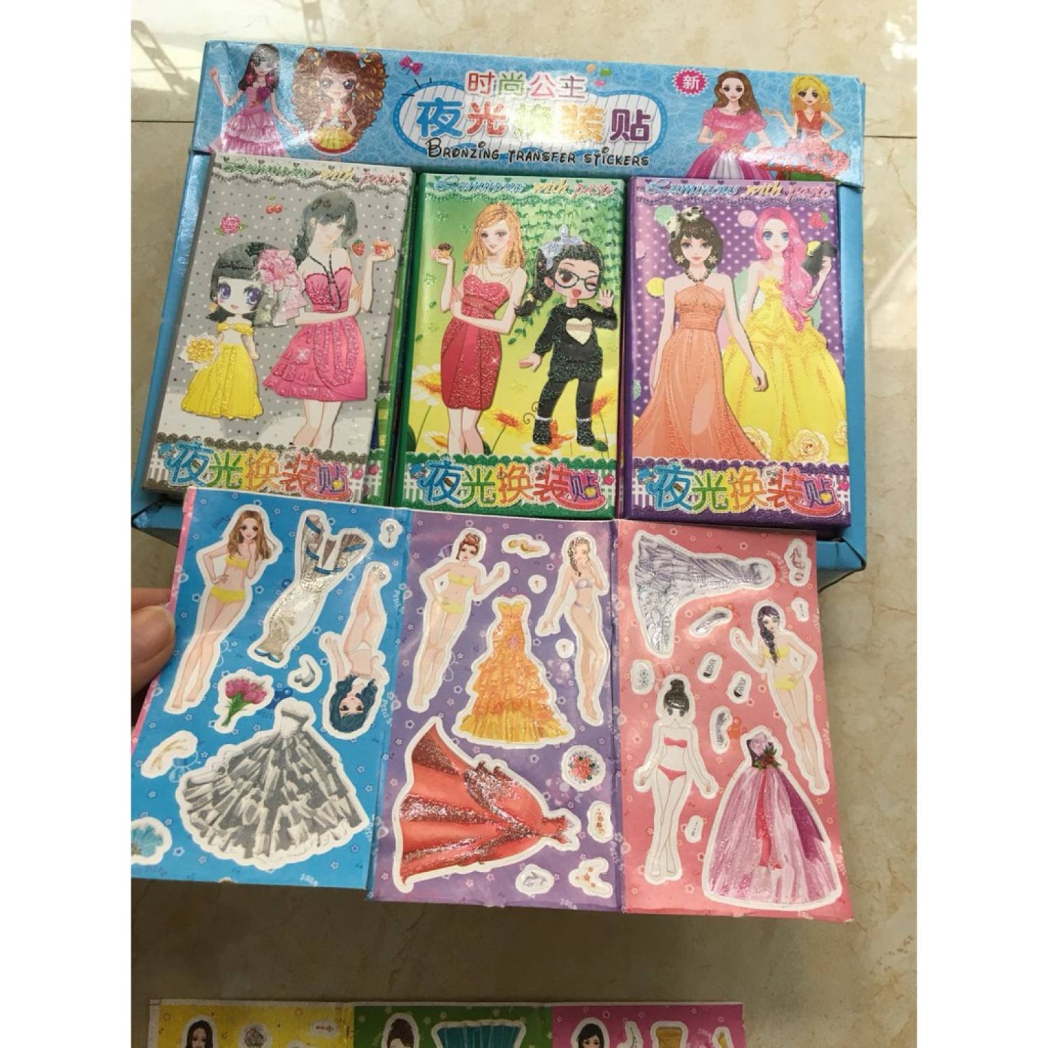 1 xấp sticker hình dán công chúa shop mẹ bún