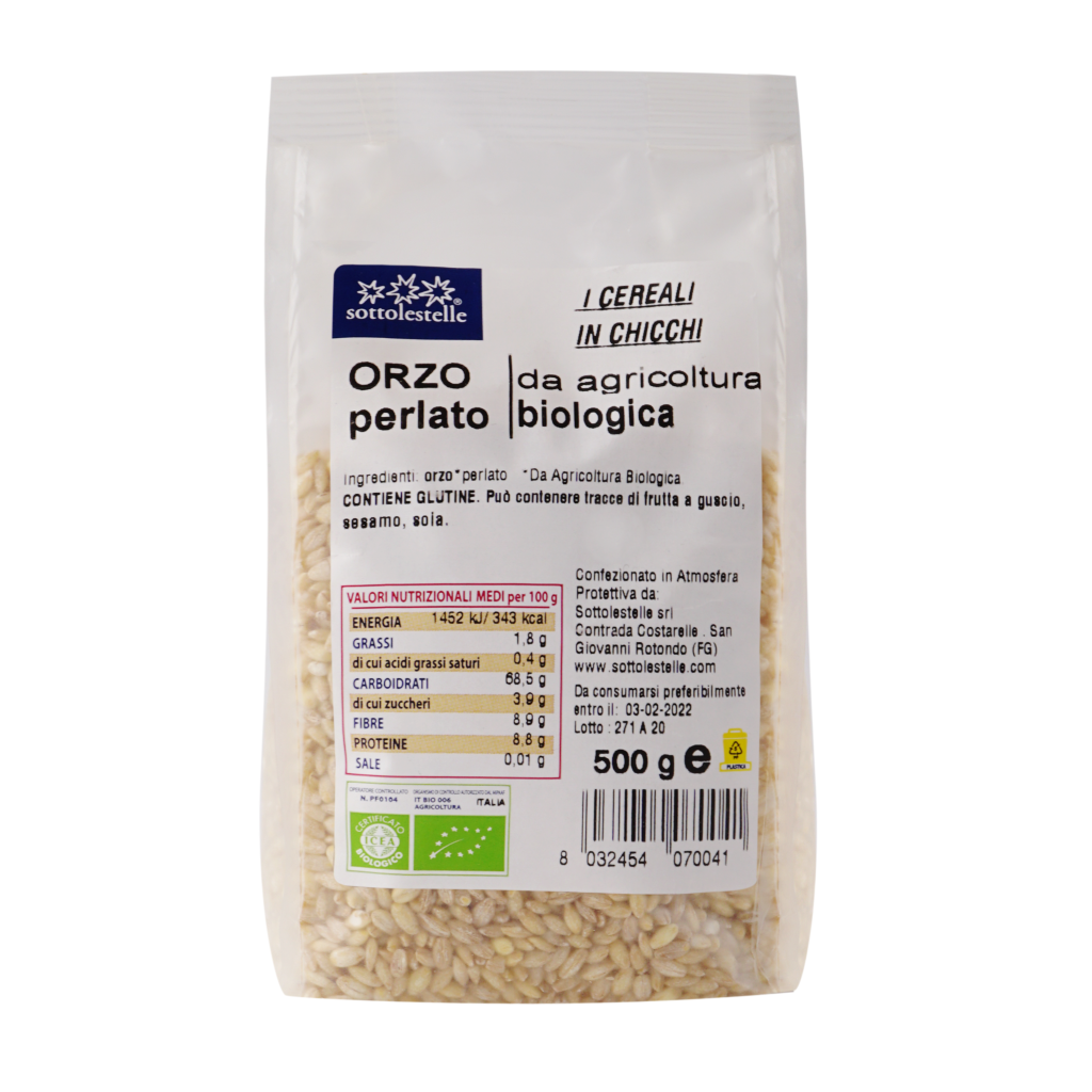 Hạt Lúa mạch ngọc trai hữu cơ Sottolestelle 500g