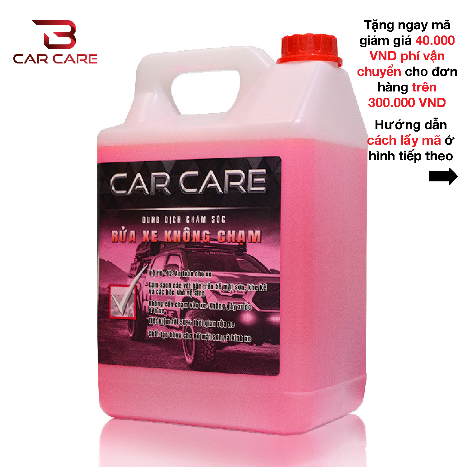RỬA XE KHÔNG CHẠM Ô TÔ, XE MÁY (5Lit)