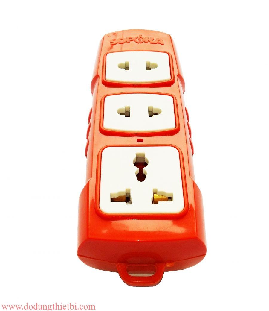 [HCM]Ổ cắm 3 lỗ dây 10m (Cam phối trắng)