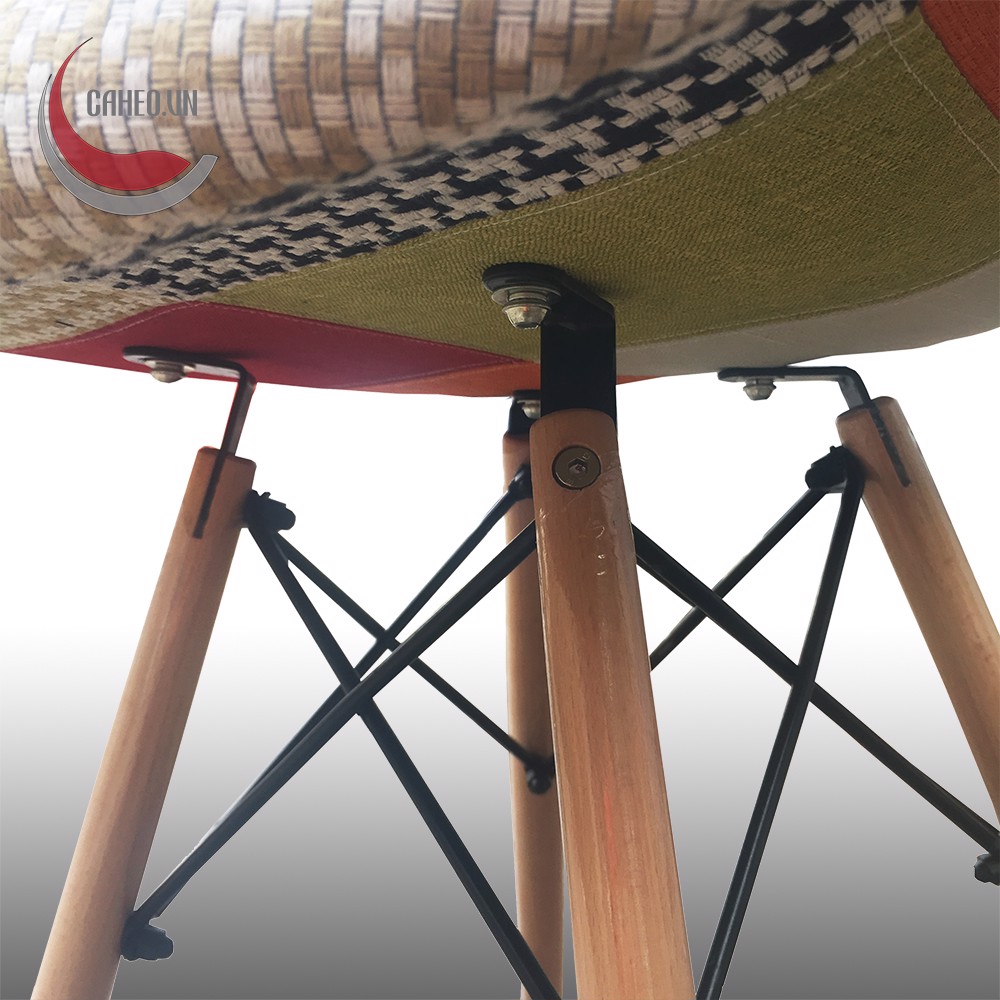 Combo 2 Ghế Eames bọc thổ cẩm - Ghế thư giãn Eames vải nỉ thổ cẩm