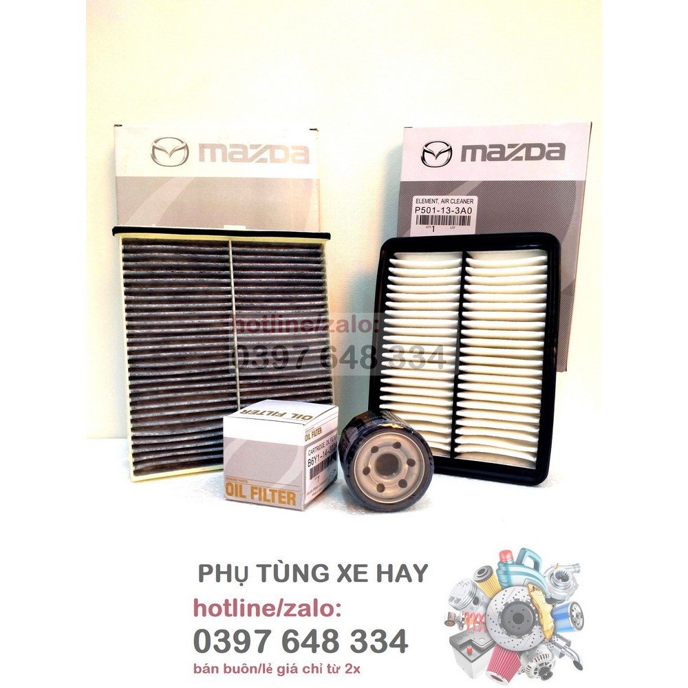 [Hàng đẹp] Combo* lọc gió🍂 động cơ🐙 lọc điều hòa🐙 lọc nhớt 🐉Mazda 3 máy 1.5 ( 2015- giữa 2019 )