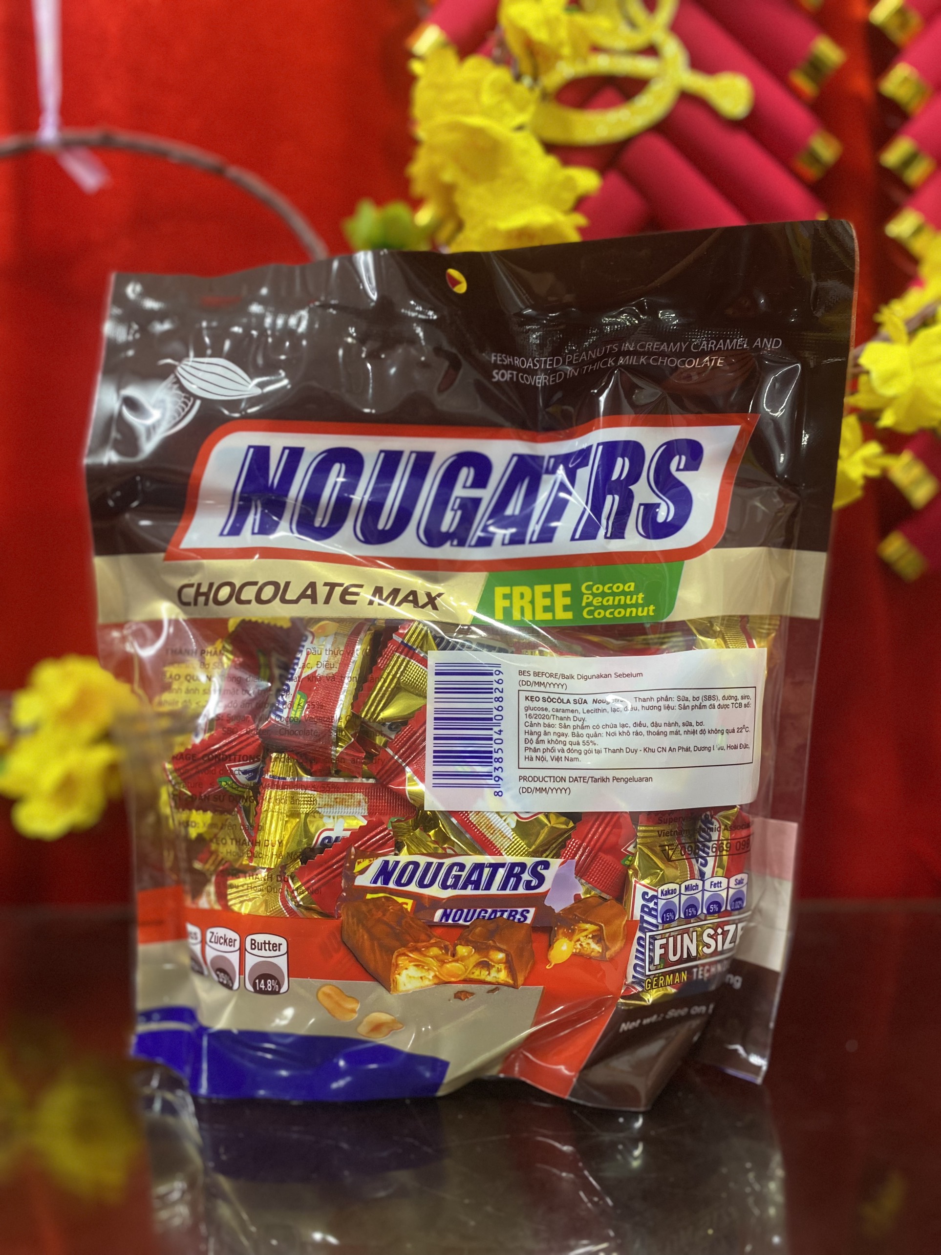 Kẹo socola sữa NOUGATRS chocolate max 500g