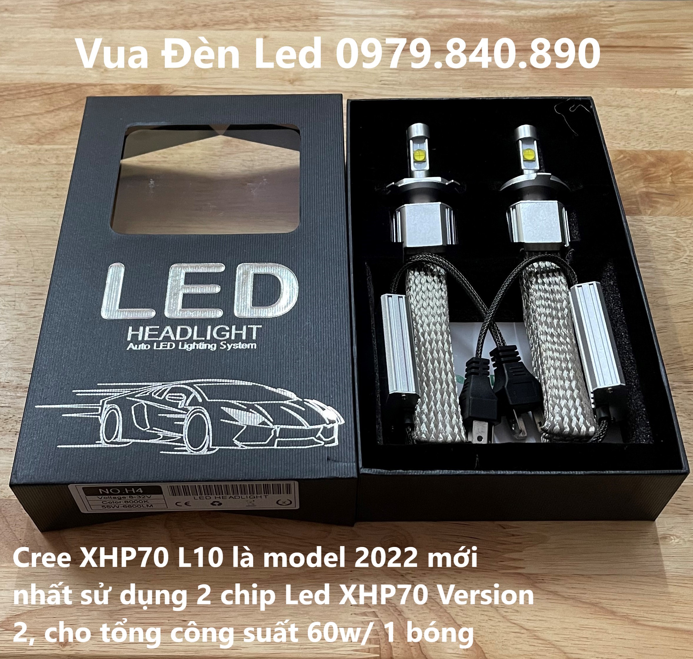 Bóng đèn led xhp70 l10 model 2022 - ánh sáng trắng 6000 kelvin