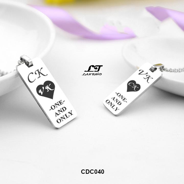Freeship Dây chuyền cặp đôi VK CK One and Only CDC040