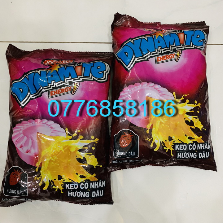 [HCM]COMBO 2 BỊCH KẸO DYNAMTE BIGBANG 320G NHÂN SOCOLA DÂU