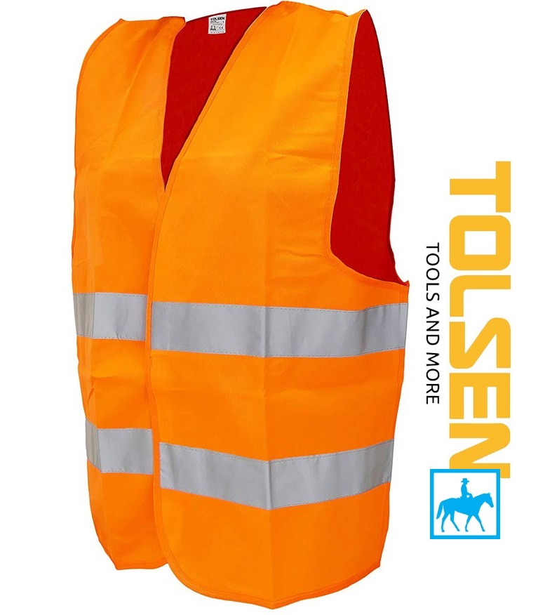 Áo bảo hộ lao động dạ quang không tay xxl TOLSEN 45112