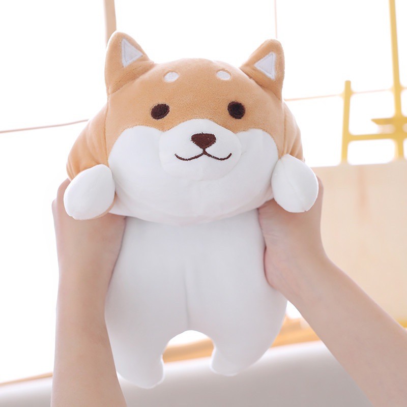Thú nhồi bông chó Corgi chân ngắn mông to- Gấu bông chó Corgi mềm mịn, mặt hớn hở