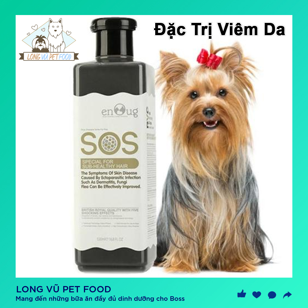 Sữa tắm chó mèo SOS 530ml màu đen giúp phục hồi da và lông