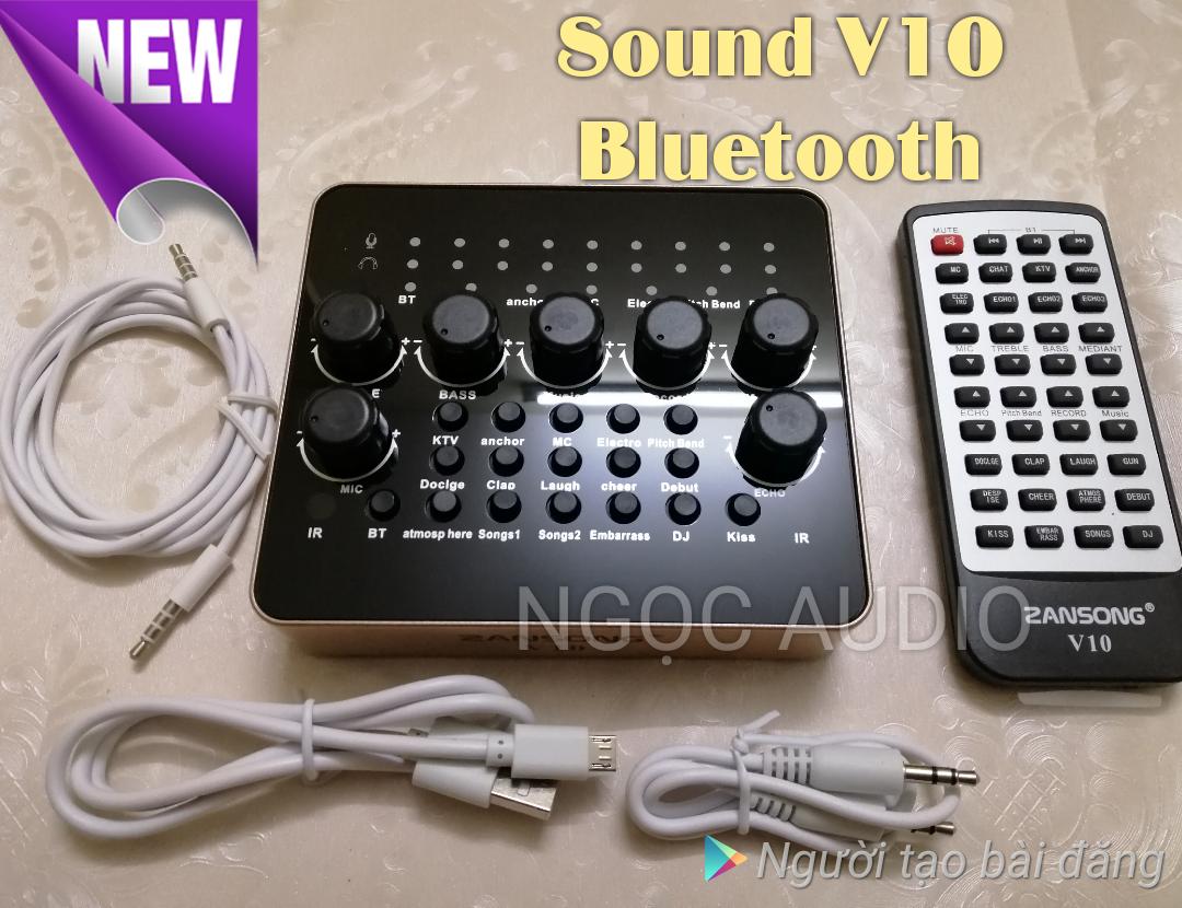 Bộ live stream 2 món SOUND CARD V10 BLUETOOTH và MICRO BM 900