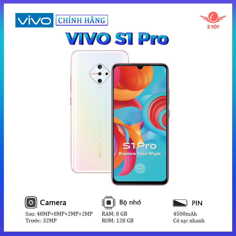 Điện thoại Vivo S1 Pro (8GB-128GB) - Cụm 4 Camera...