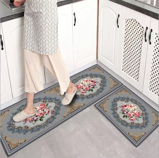 Bộ thảm nhà bếp 3D Tmore  phong cách hàn quốc ( 120 cm x 40 cm + 60cm x 40cm)