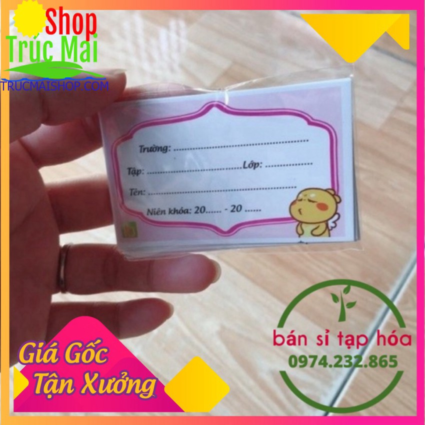 nhãn vở Combo 80 chiếc nhãn vở có keo dính ✅
