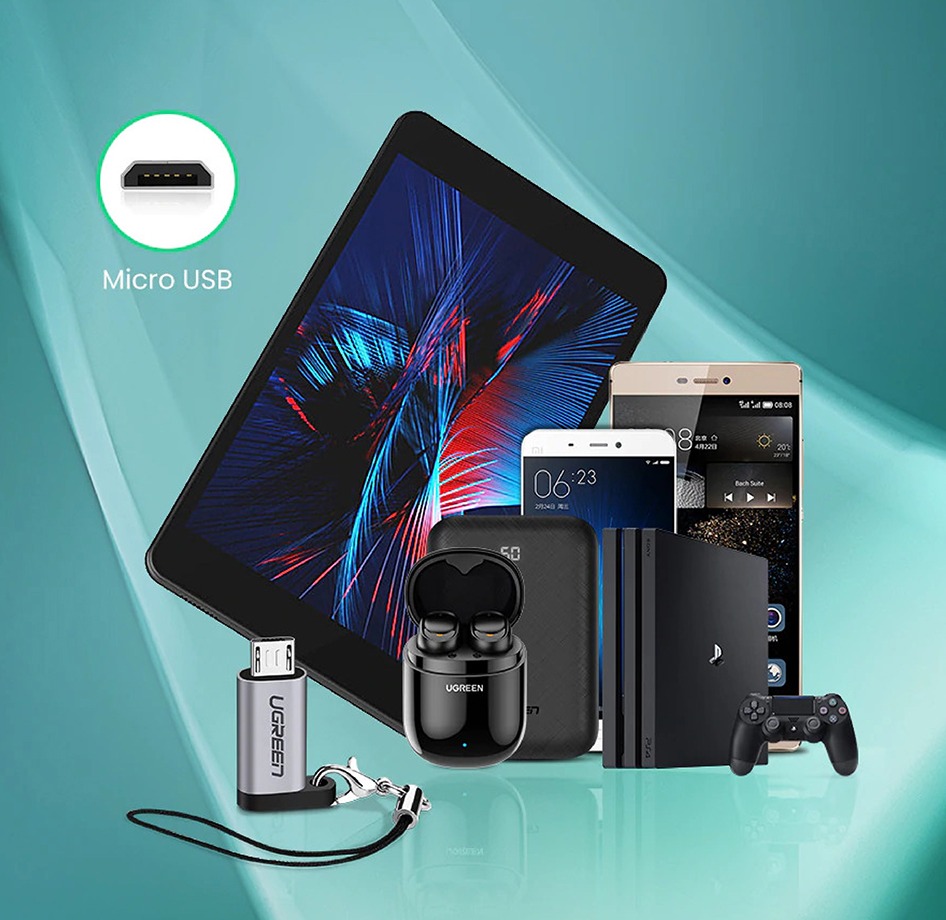 Đầu chuyển cổng Type C sang cổng Micro USB UGREEN US282 | Sạc và đồng bộ hoá dữ liệu | Chiều dài 2,5cm | Bảo hành 18 tháng 1 Đổi 1 | 50590.