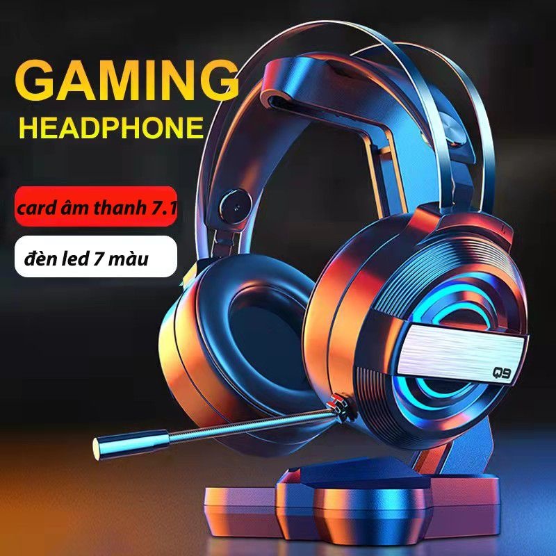 Bảng giá Tai nghe chụp tai Q9 chuyên game có đèn led 7 màu có mic dành cho game thủ CỔNG USB 7.1 Phong Vũ