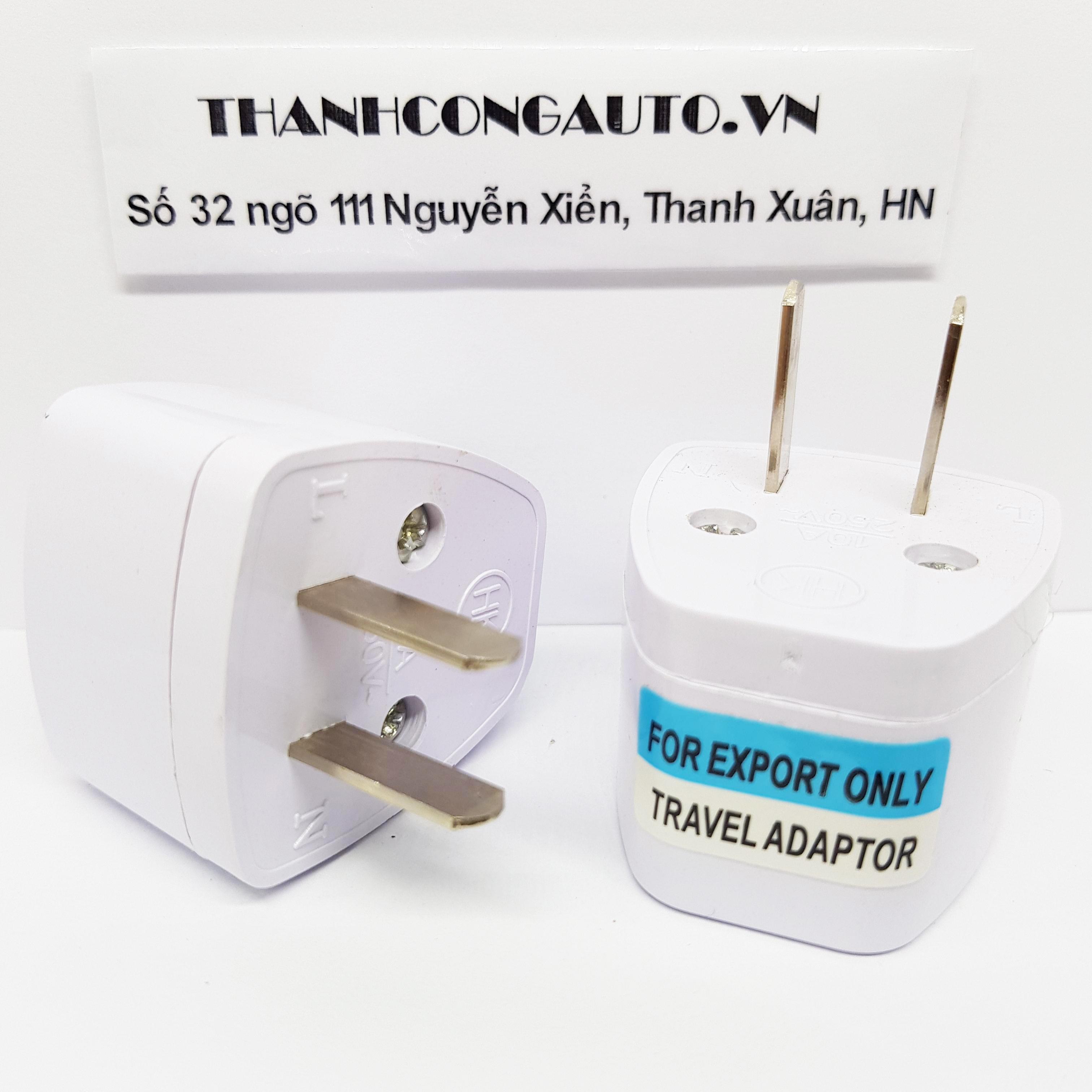 Phích cắm chuyển đổi ổ 3 chấu sang 2 chấu