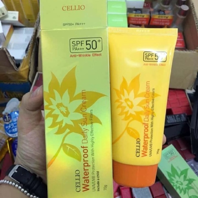 [HCM]Kem Chống Nắng Cellio Waterproof Whitening Sun Cream SPF50 PA+++ - PN nhập khẩu