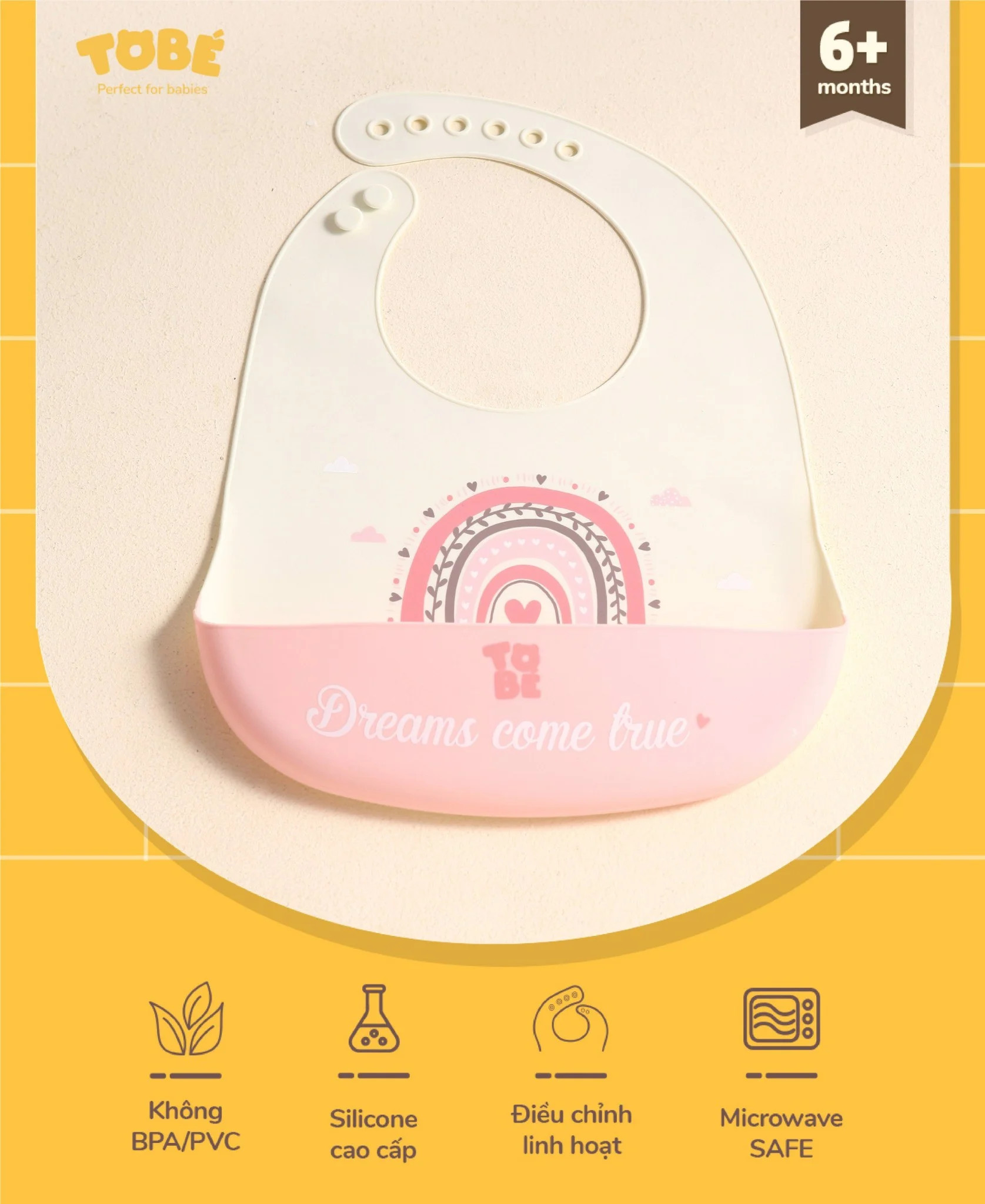 Yếm ăn dặm silicone Tobe’