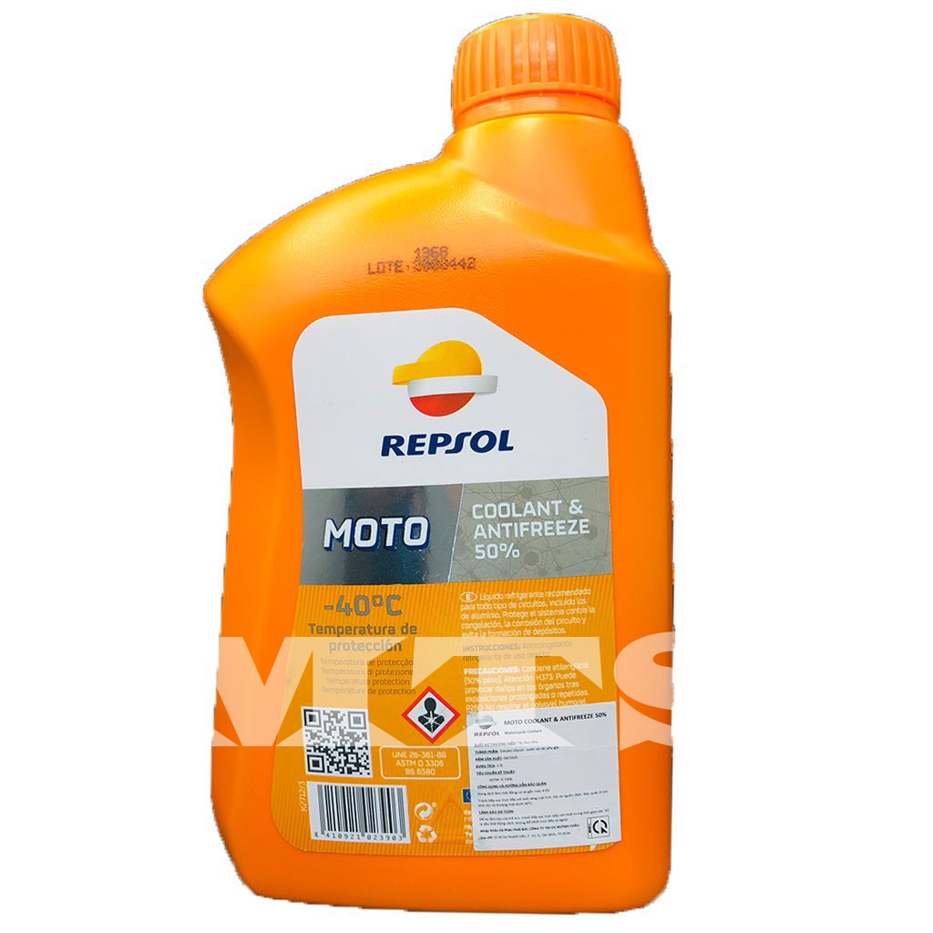 Nước Làm Mát Động Cơ Repsol Moto Coolant & Antifreeze 50% 1Lít MTS