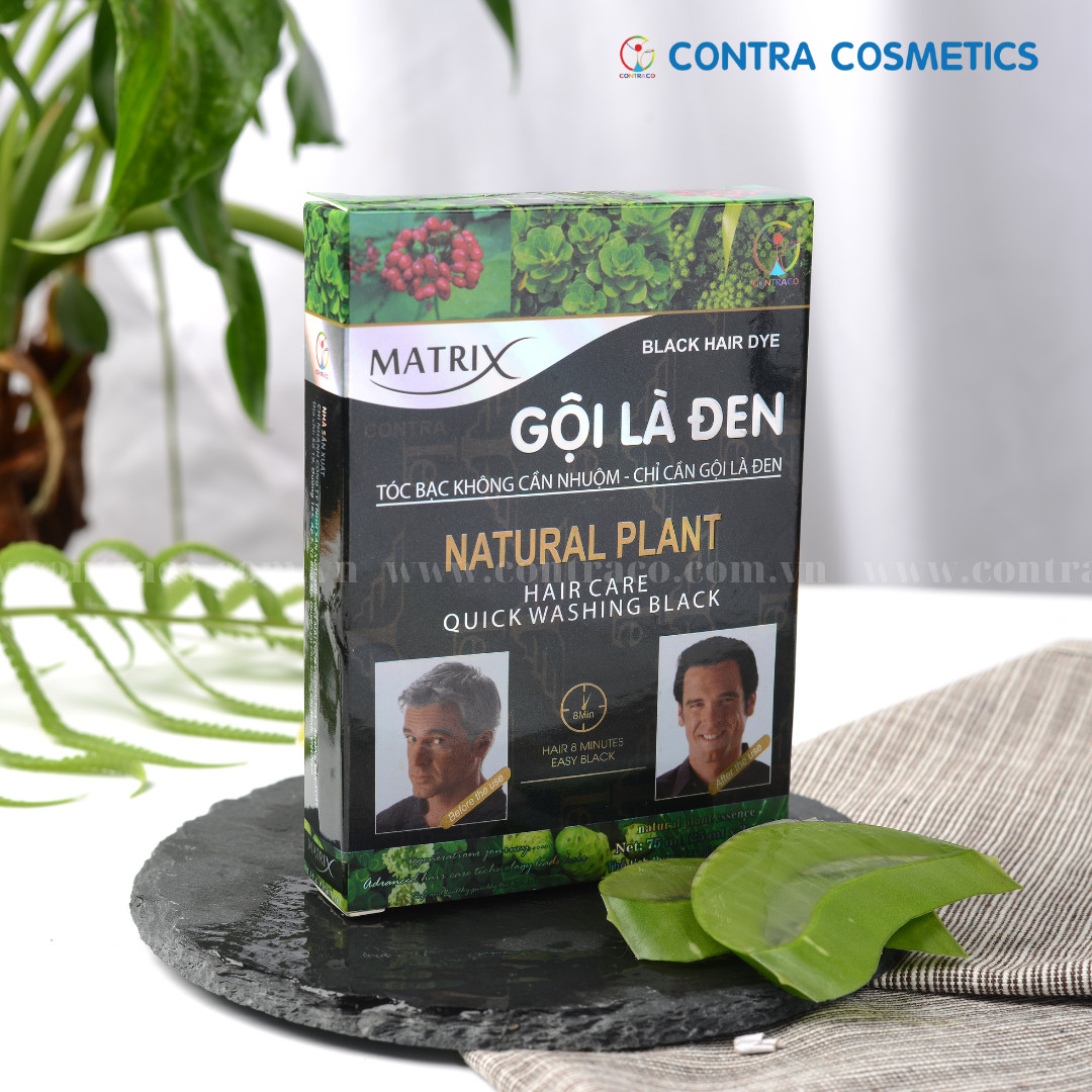 Dầu gội phủ bạc gội là đen tóc cấp tốc Matrix gói 25ml -  Contra Cosmetics