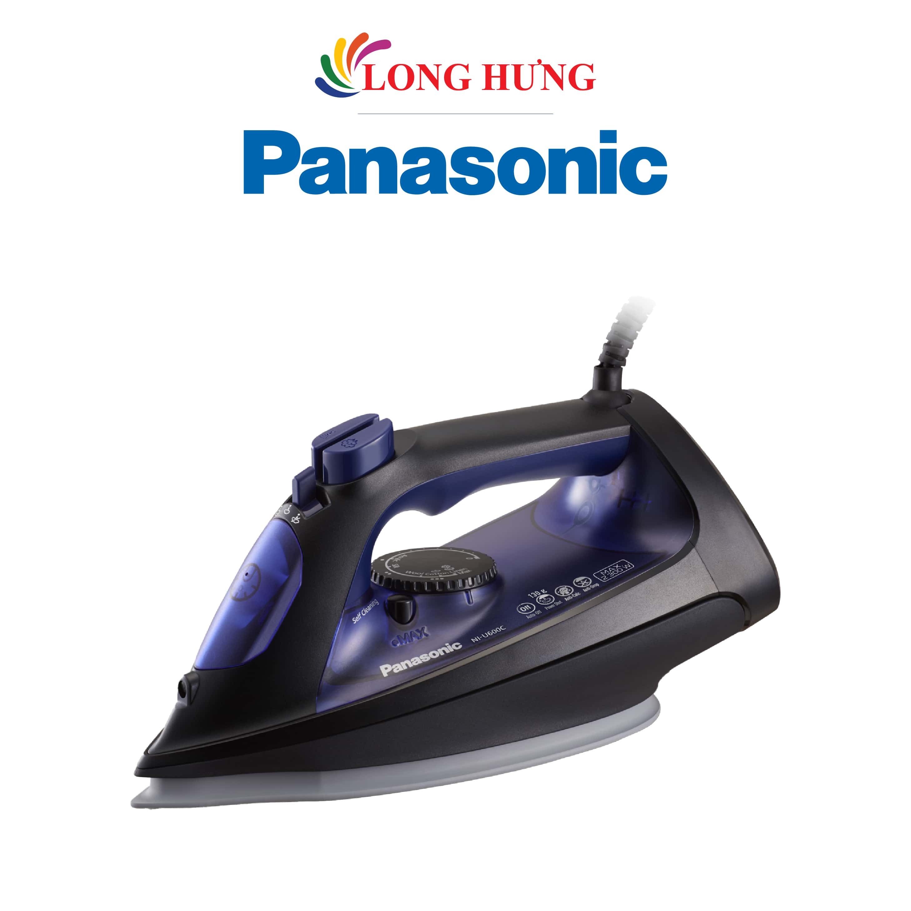 Bàn ủi hơi nước Panasonic NI-U600CARA - Hàng chính hãng - Thiết kế sang trọng, Hiện đại, Chống nhỏ giọt