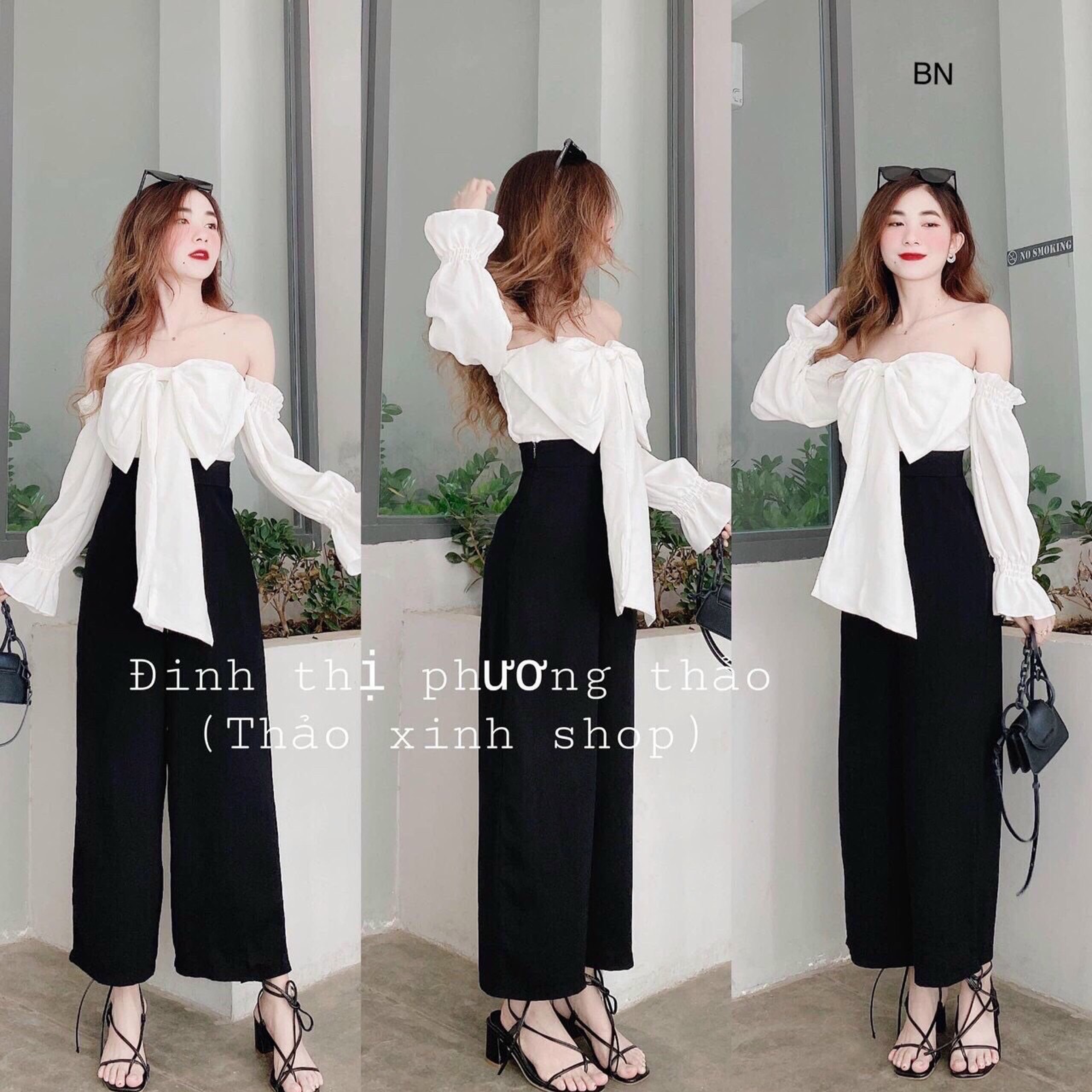 [HCM-CHUYÊN SỈ & LẺ THỜI TRANG] SET ĐỒ BỘ QUẦN ỐNG SUÔNG, ÁO NƠ XỂ VAI TAY DÀI HOTTRENDT THẢO XINH 2021 MTB