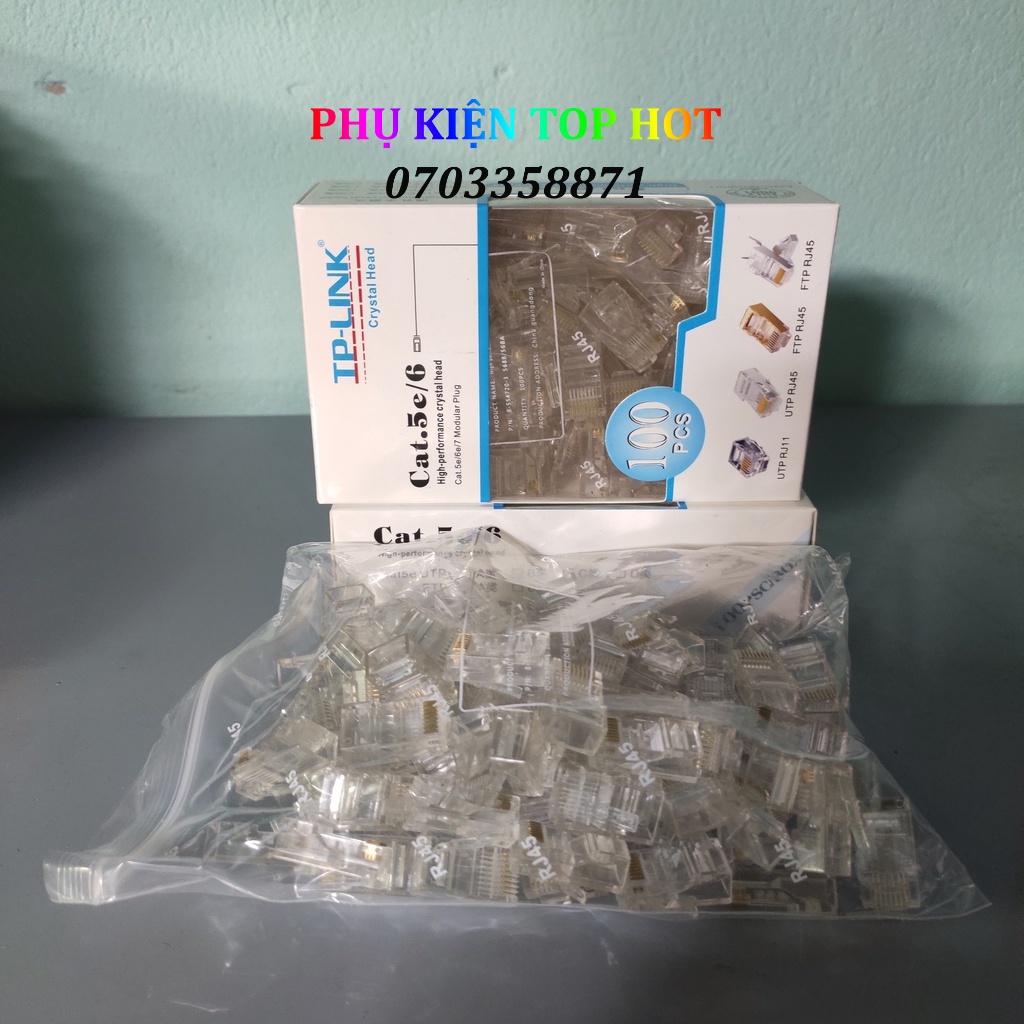 [Mã ELHA9 giảm 15% đơn 50K] Hạt mạng Tplink rj45 cho cat5 cat6 rẻ