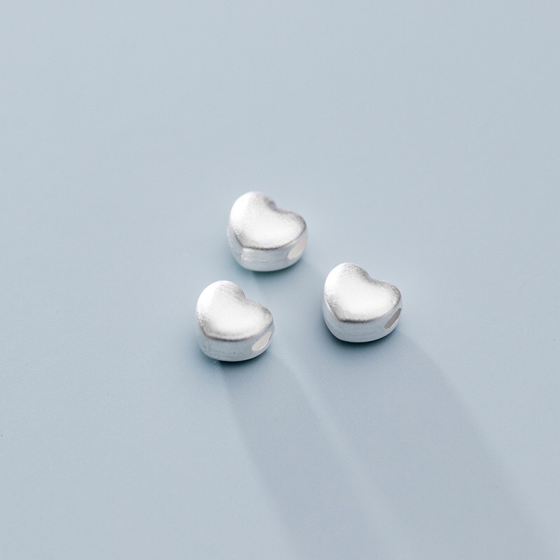 [S925] Charm bạc 3D hình trái tim - MH178
