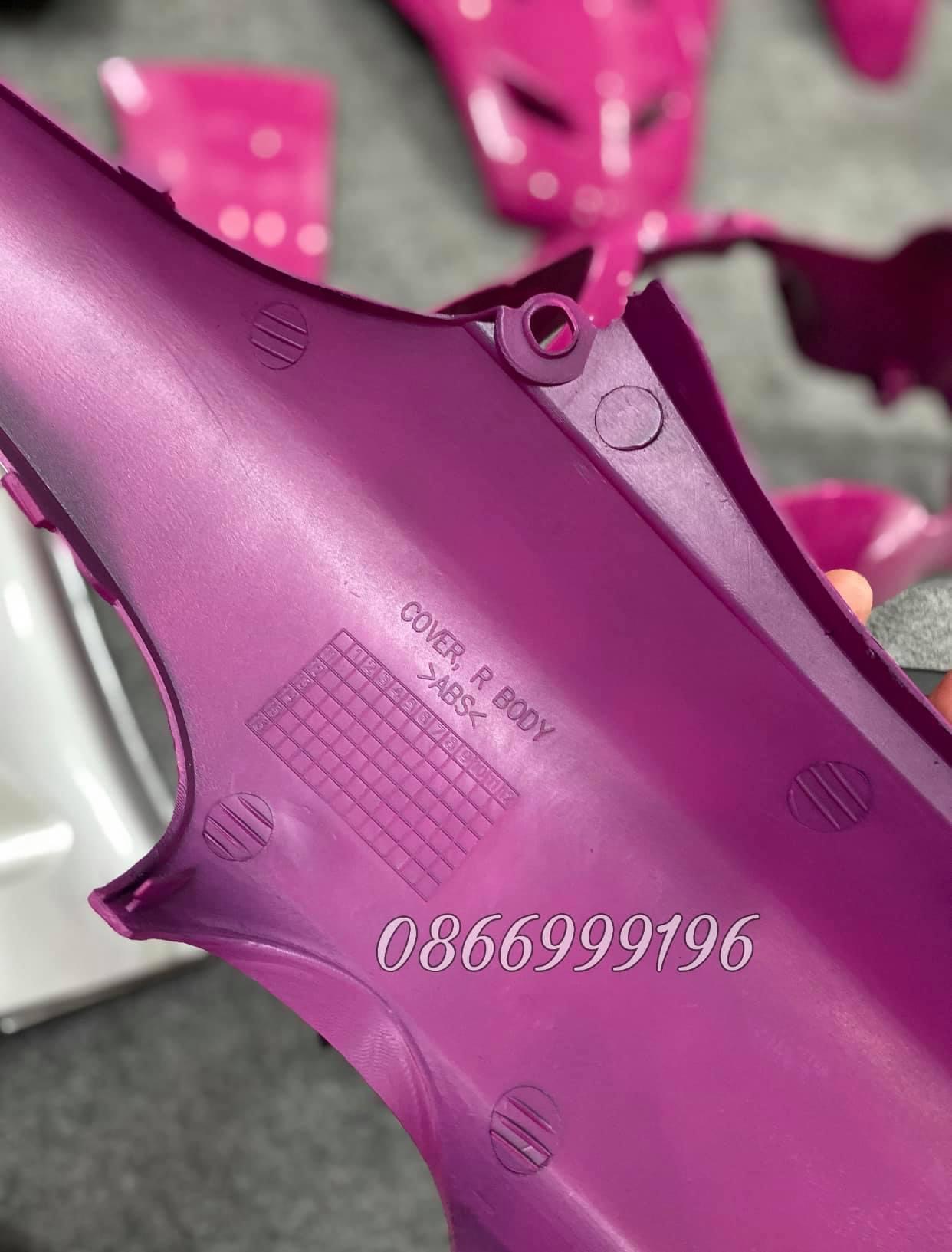 BỘ VỎ NHỰA Wave A - Wave Anpha - Wave Rs Hồng ( kèm tem ) .