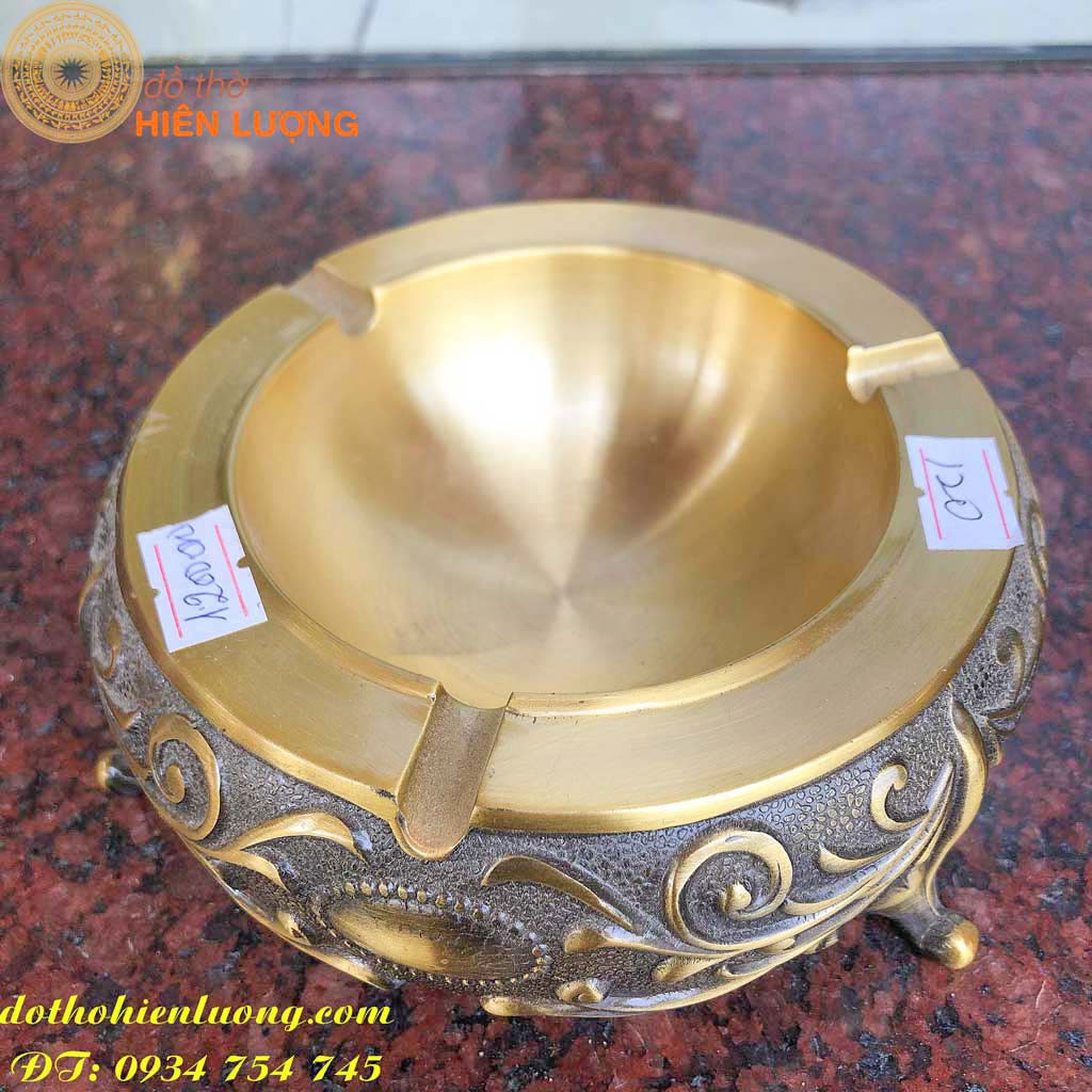 Living room decorative brass ashtray