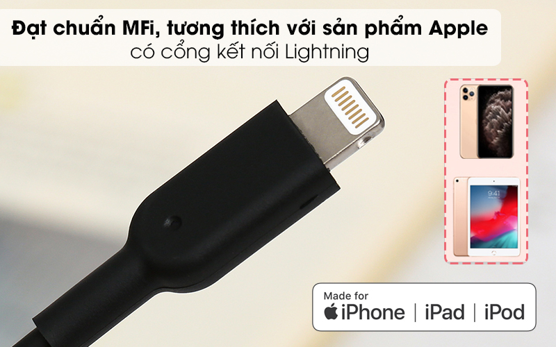 Cáp Lightning MFI 0.9m Anker Powerline II A8432 ( Like New )