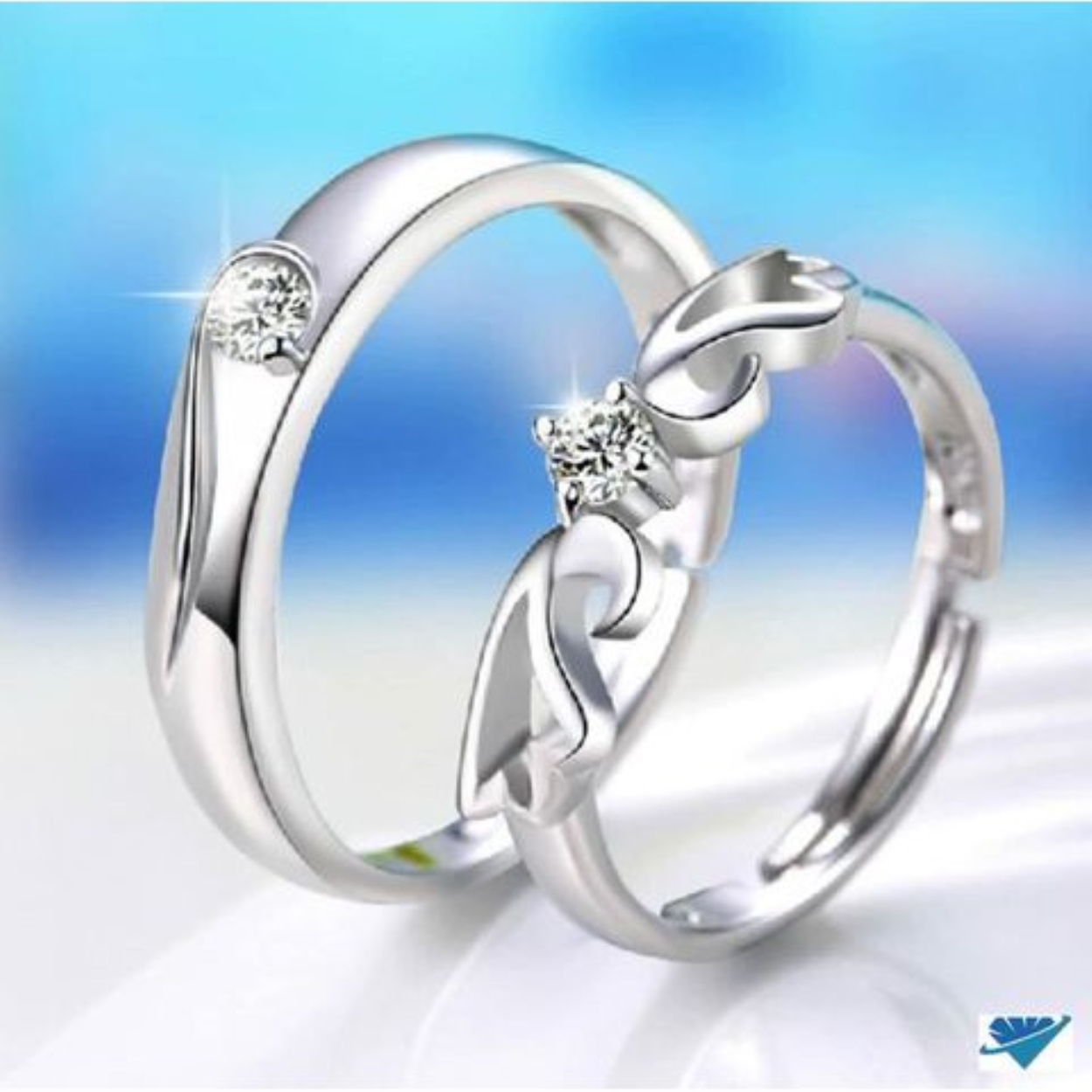 ♚▪  NHẪN ĐÔI BẠC TA ĐIỀU CHỈNH ĐƯỢC SZ TAY