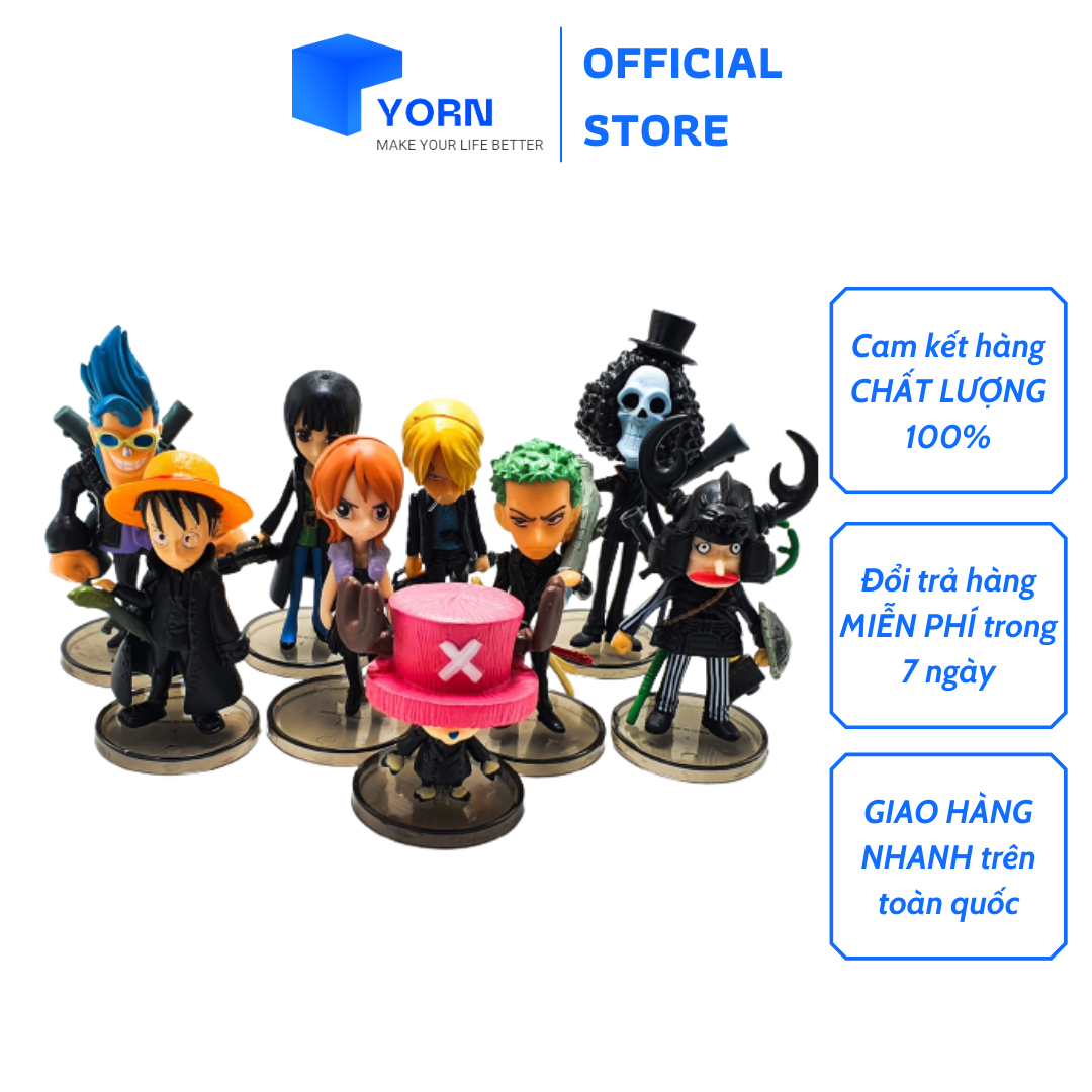 Mô hình One Piece (Combo 9 món) Luffy, Zoro cực chất One piece chibi