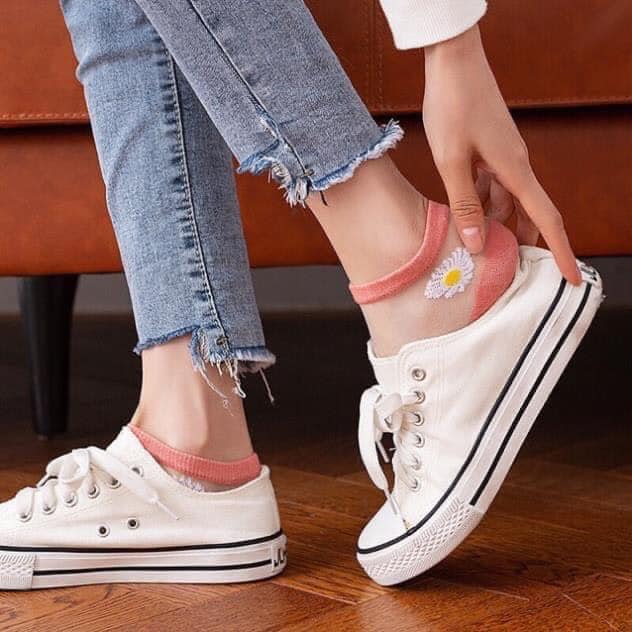 Set 10 Đôi Tất Ren Lụa Hoa Cúc Hot Trend 2020 VT0037
