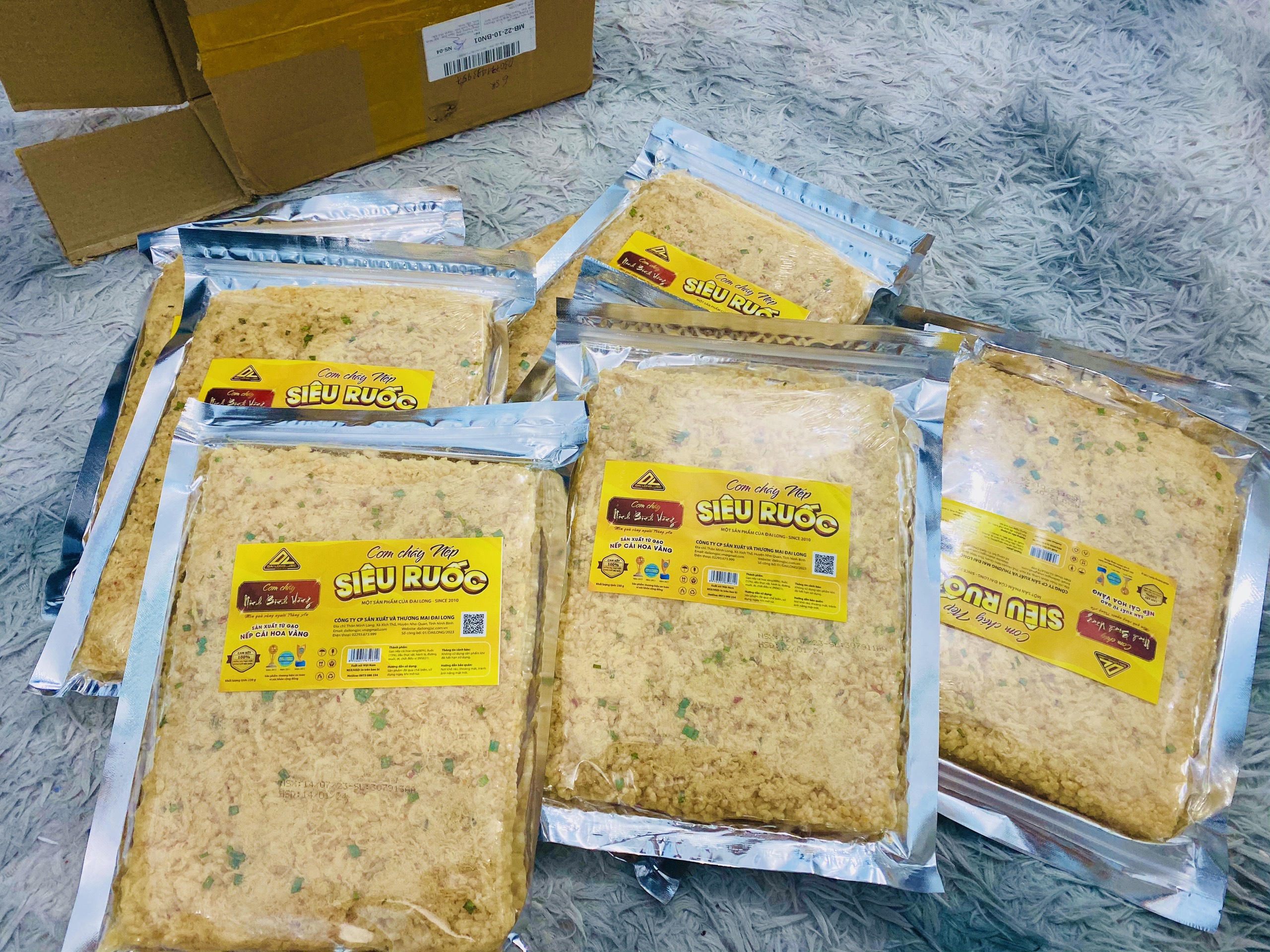 Cơm cháy nếp siêu ruốc Ninh Bình Vàng 250 g, Đặc sản Ninh Bình.