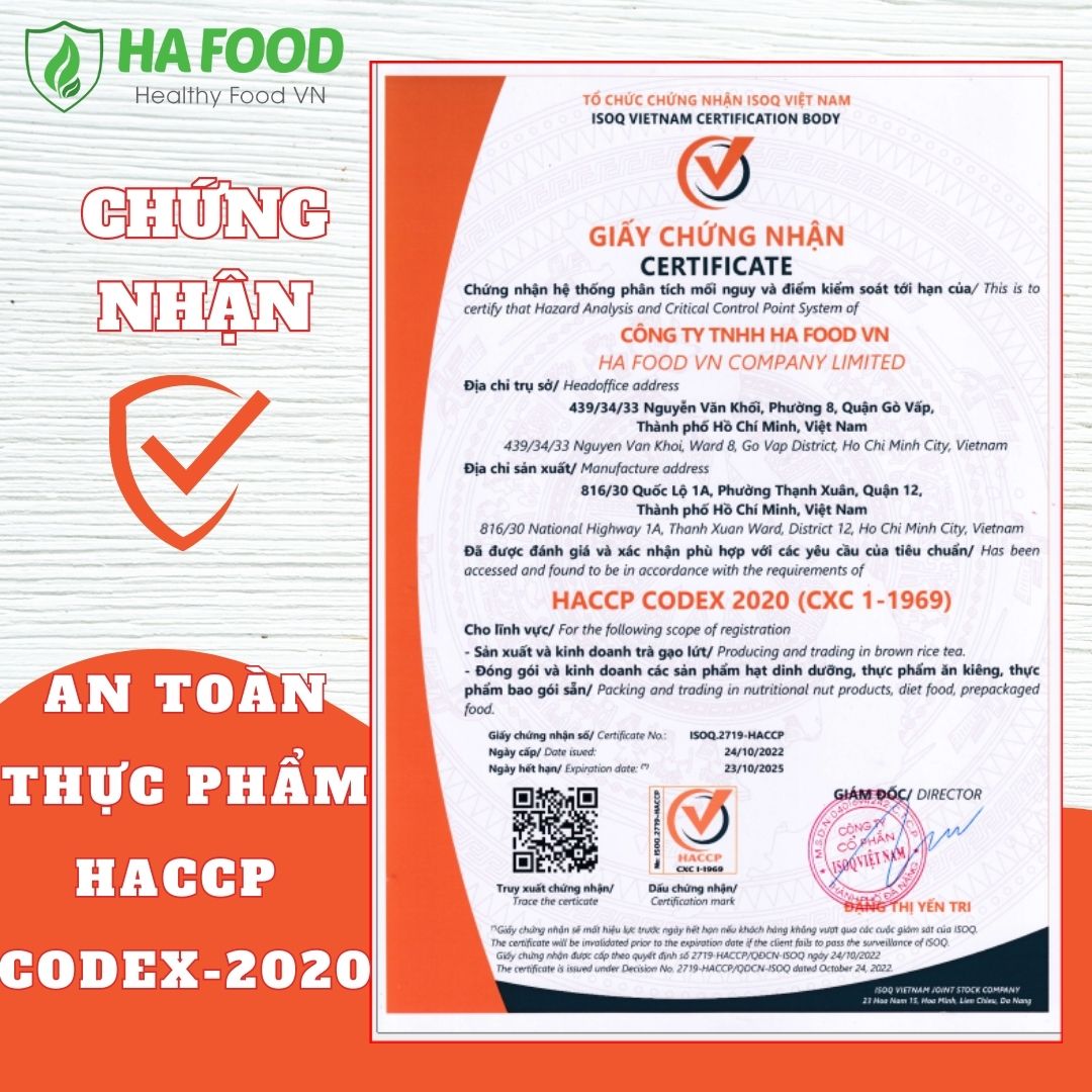 Trà gạo lứt túi lọc Hafood, trà gạo lứt đậu đen thảo mộc, giảm cân, ăn kiêng, thực dưỡng