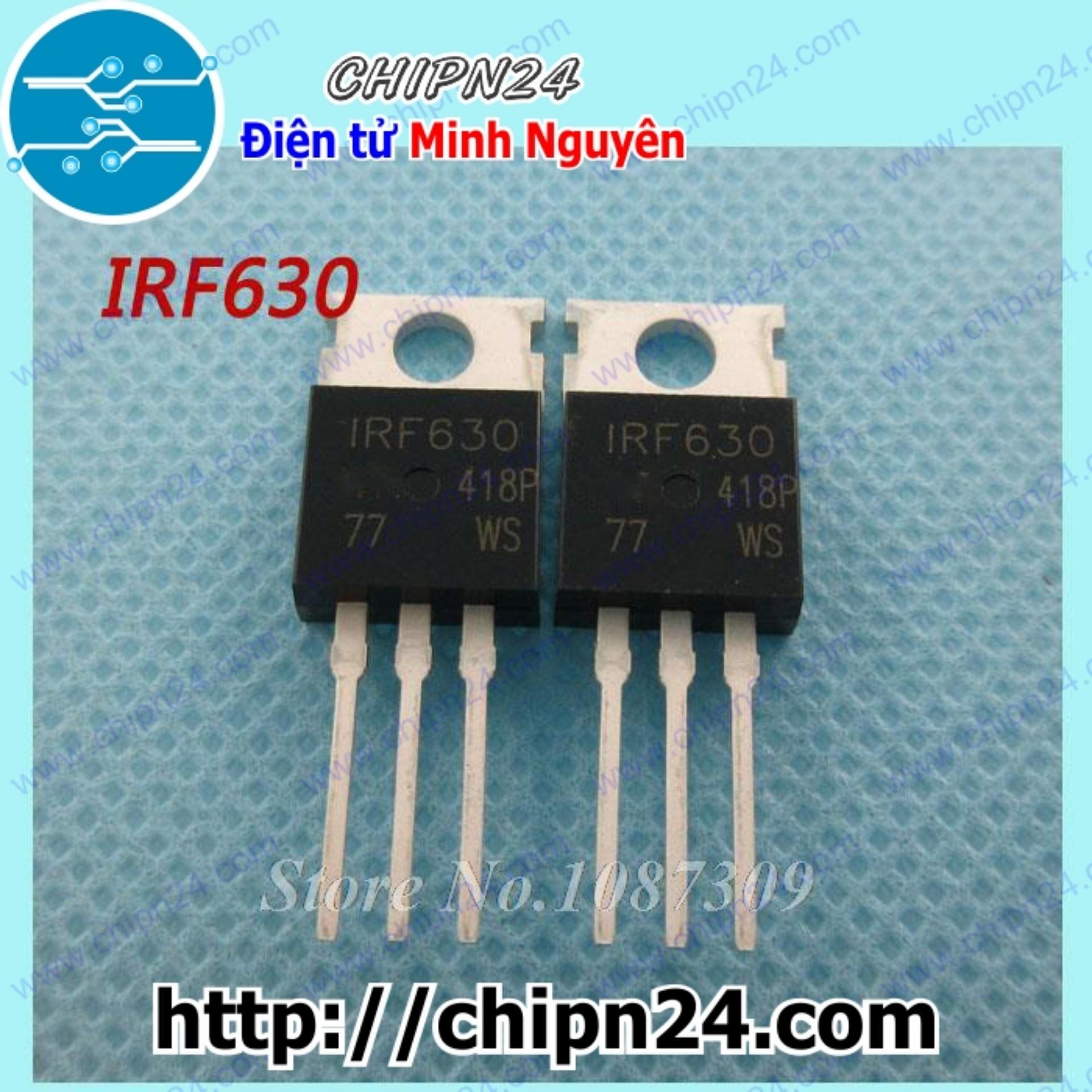 [2 con] (KT1) Mosfet IRF630 TO-220 9A 220V Kênh N (F630 630)