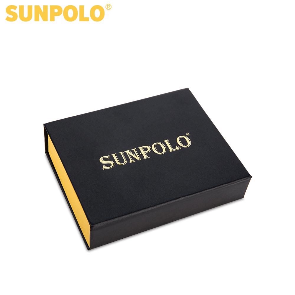 Genuine Leather Trifold Mens Wallet