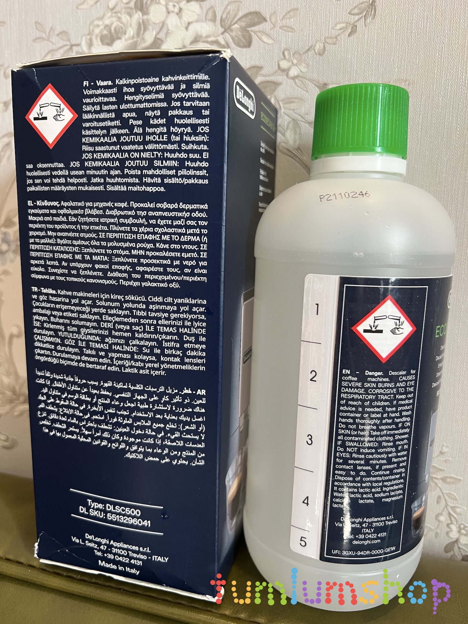 Delonghi EcoDecalk 500ml Dung dịch vệ sinh máy pha cà phê