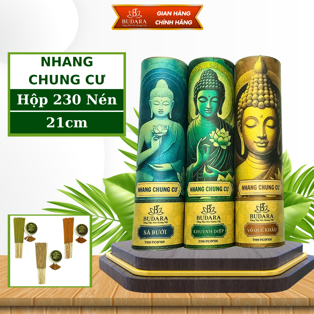 Nhang chung cư, nhang dùng thắp chung cư, nhang thảo mộc budara