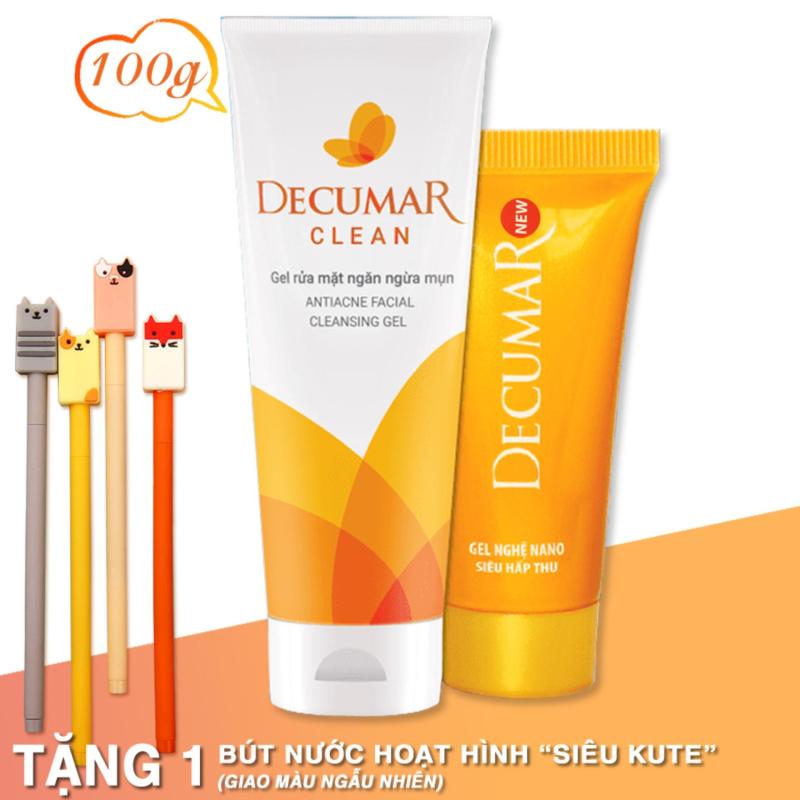 Bộ đôi trị mụn hiệu quả Decumar 20g - Decumar Clean 100g - kem trị mụn, kem trị thâm, kem nghệ decumar, sữa rửa mặt decumar clean nhập khẩu