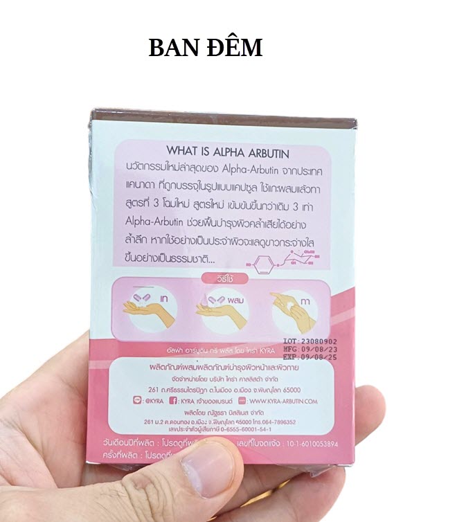 [Thái Lan] Viên Kích Trắng Alpha Arbutin 3 Plus Ngày - Đêm
