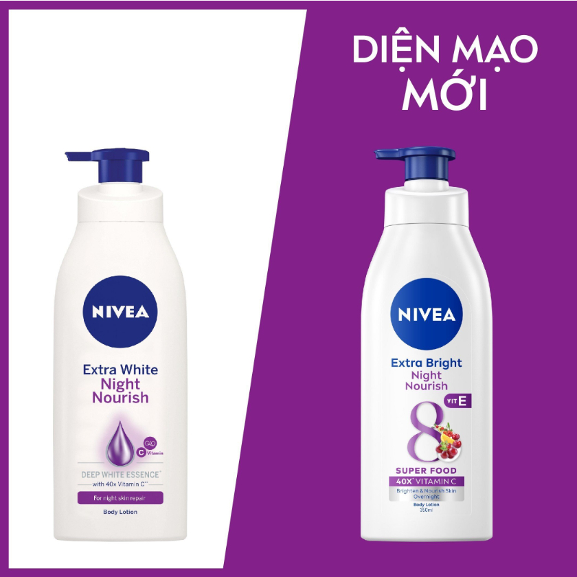 [HCM]Sữa dưỡng thể săn da Nivea Night White 350ml
