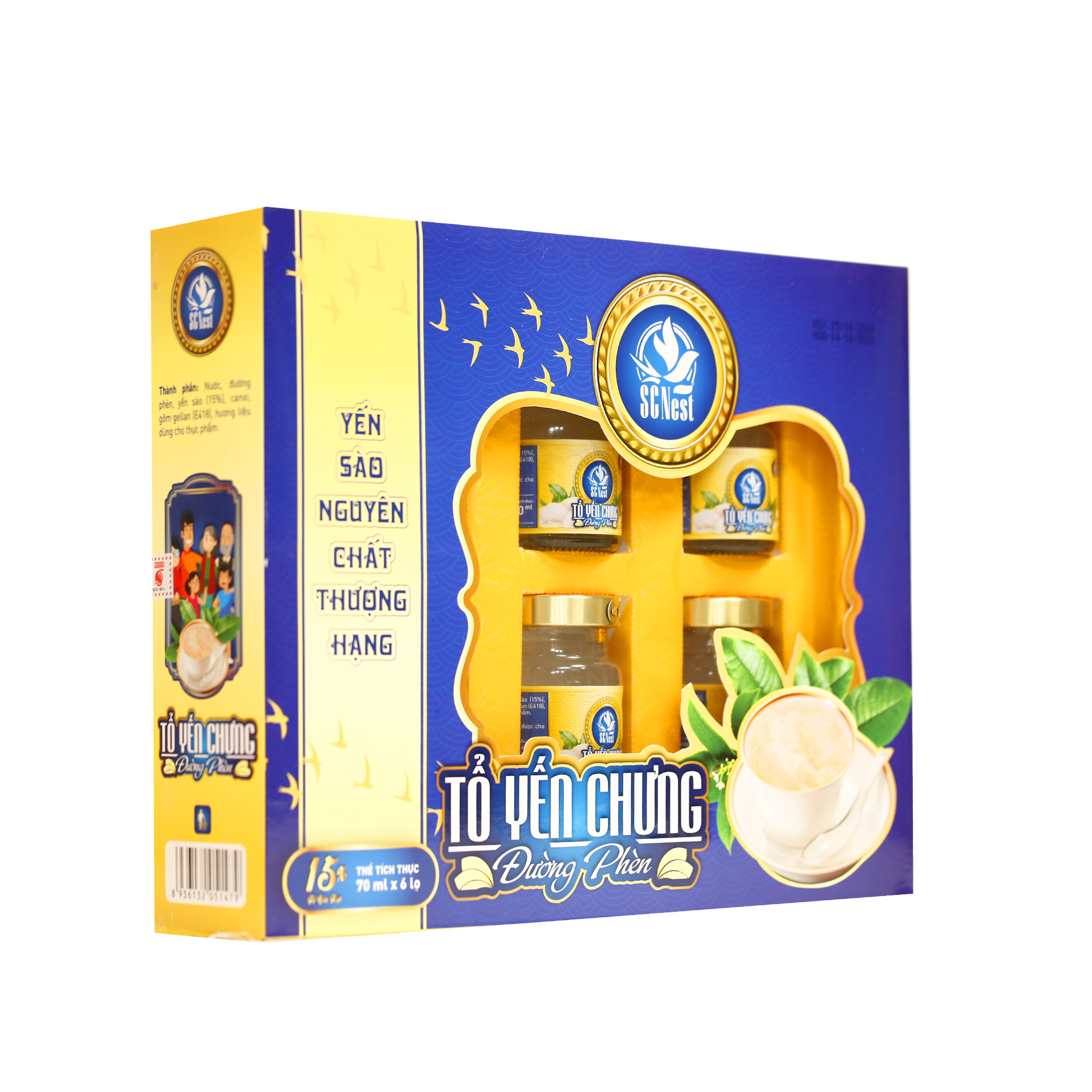 [HCM]Nước yến sào SCNest 15% tổ yến chưng đường phèn thượng hạng