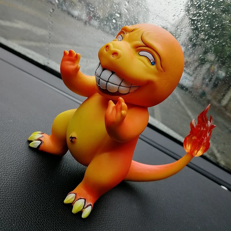Mô hình nhân vật pokemon Pikachu Charmander Squirtle Gangar Bulbasaur mặt bựa