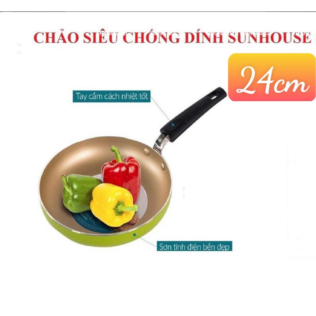 Chảo chống dính Sunhouse 18-24cm