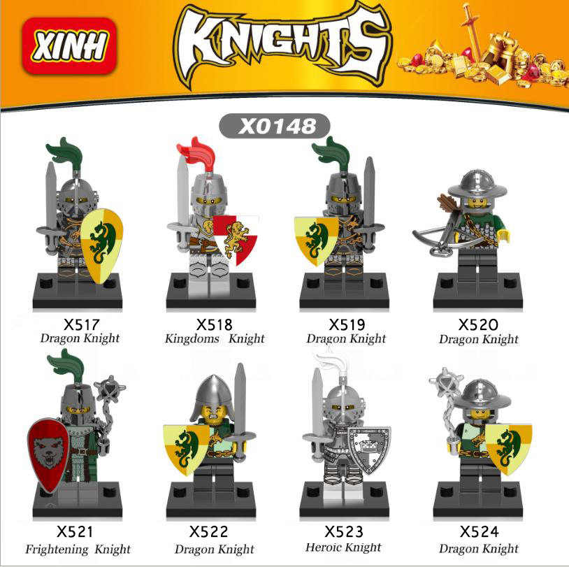 Đồ chơi lắp ráp Minifigure các nhân vật Chiến Binh Trung Cổ X0148